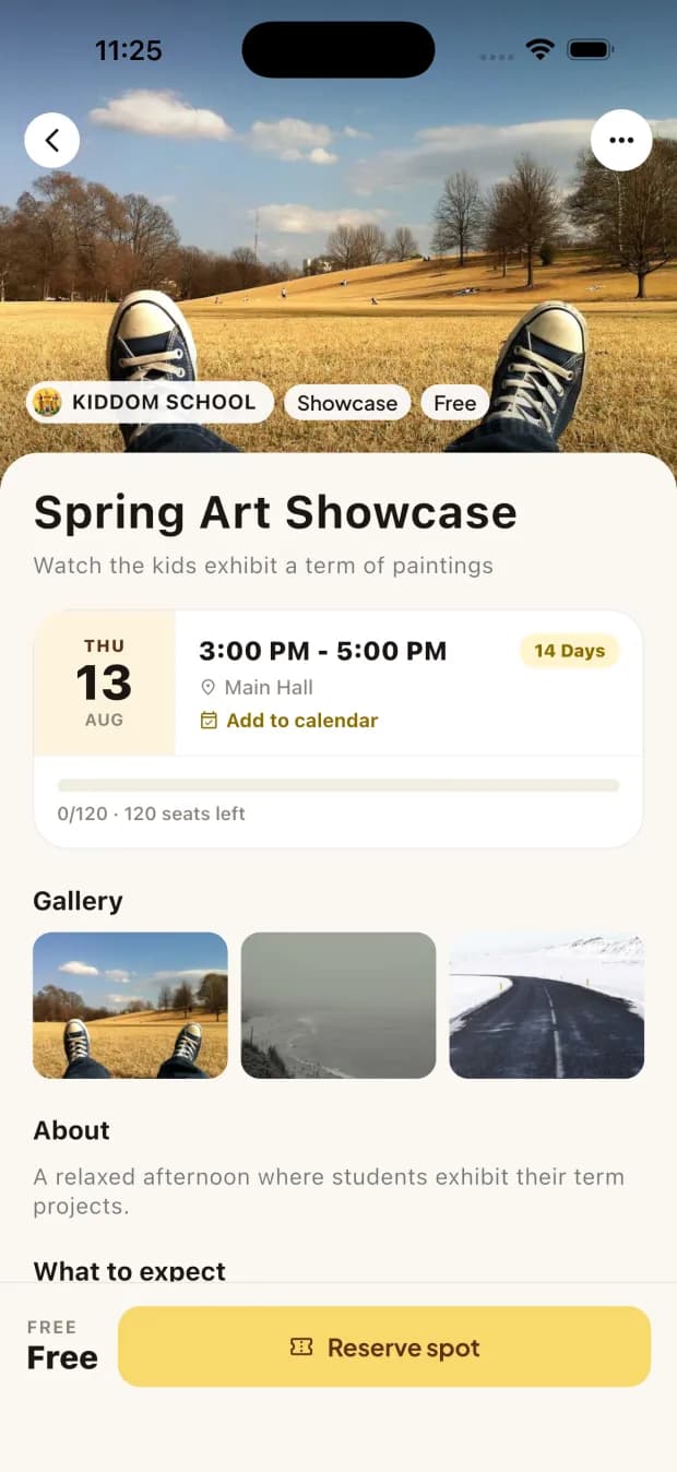 Event details